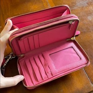 Hot Pink/Magenta Coach Wallet (PURSE SEPARATE)